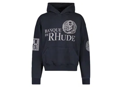Pre-owned Rhude Men's  Banque De  Hoodie In Black