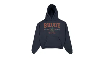 Pre-owned Rhude Men's  Bay Of Angels Yacht Hoodie In Black