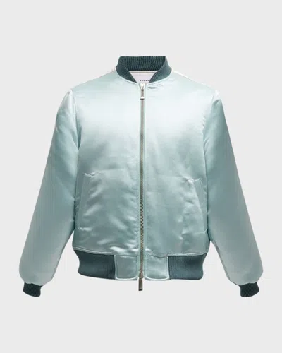 Rhude Boys 02 Satin Bomber In Green