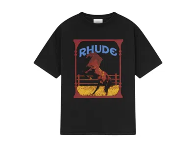 Pre-owned Rhude Men's  Cadre T-shirt In Vintage Black