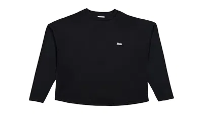 Pre-owned Rhude Men's  Classique Reverse Long Sleeve Tee Shirt In Black