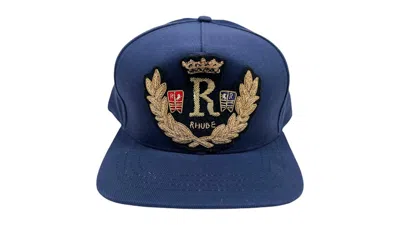 Pre-owned Rhude Men's  Diana Crest Hat In Navy Blue