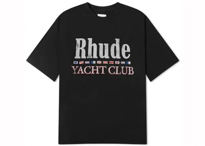 Pre-owned Rhude Men's  Flag T-shirt In Black
