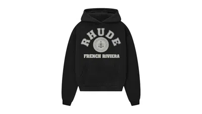Pre-owned Rhude Men's  French Riviera Hoodie In Black