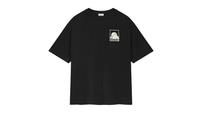 Pre-owned Rhude Men's  Moonlight Badge Tee Shirt In Black