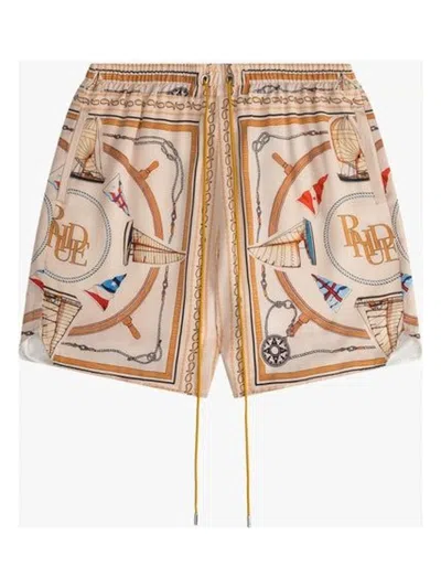 Rhude Men's  Nautica Silk Short | Size Medium | Rhss24sh1317410 In Multi