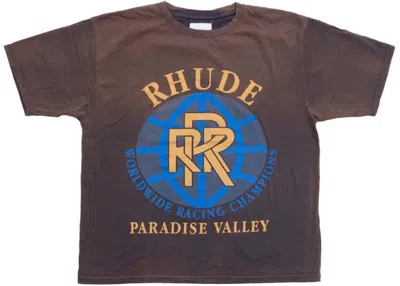 Pre-owned Rhude Men's  Paradise Valley Tee Shirt In Grey