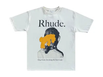 Pre-owned Rhude Men's  Ponytail T-shirt In Vintage White