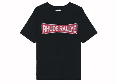 Pre-owned Rhude Men's  Rallye Tee Shirt In Black