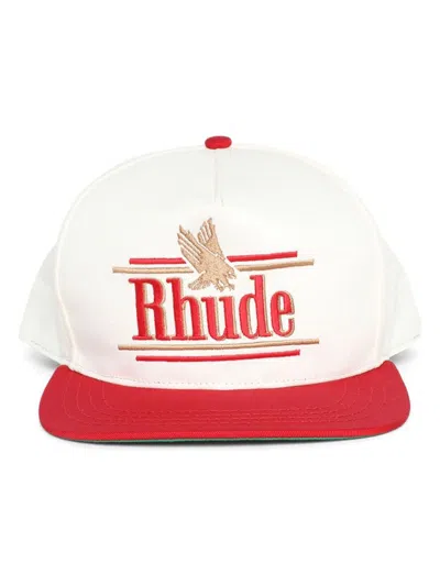 Rhude Rossa Logo-embroidered Cap In Red