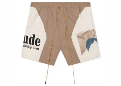 Pre-owned Rhude Men's  Senna Flight Shorts In Tan/cream