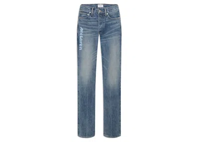 Pre-owned Rhude Men's  X Mclaren Denim Embroidered Jean In Blue