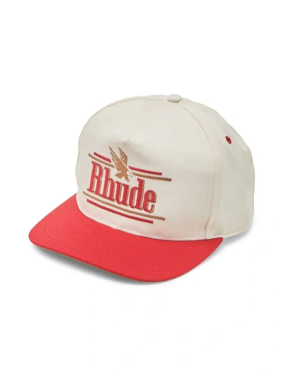 Rhude Men's Rossa Structured Cap In Logo On The Front