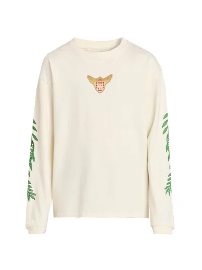 Rhude Men's Tripoli Wreath Graphic Long-sleeve T-shirt In White