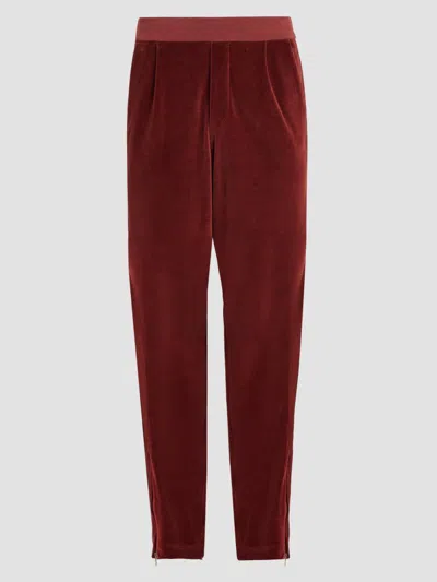 Rhude Men's Trofeo Velour Track Pants In Burgundy