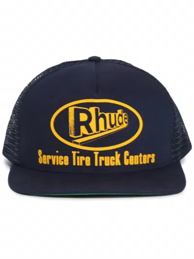 Rhude Men's Trucker Hat In Navy In Blue