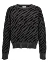 Rhude Zebra Crew Neck Sweater With Ribbed Cuffs