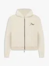 Rhude Men's Zip Up Hoodie Vtg White In Neutral