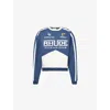 Rhude Men's Champions Colorblock Sweatshirt In Navy White