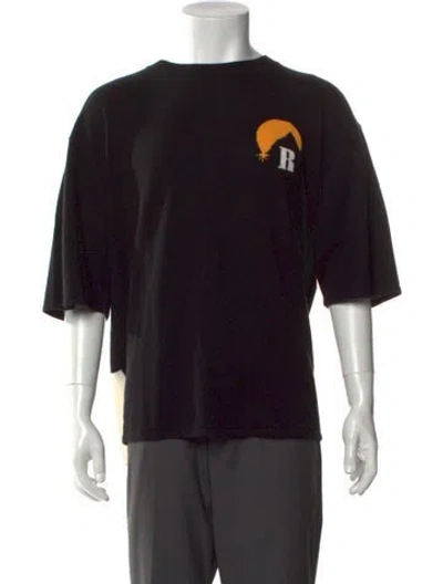 Pre-owned Rhude Merino Wool Graphic Print T-shirt In Black