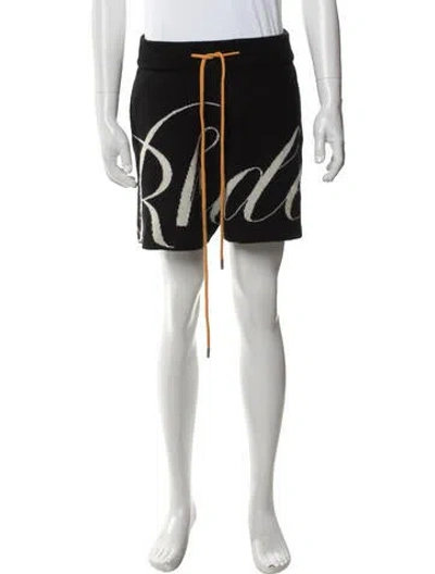 Pre-owned Rhude Merino Wool Shorts In Black