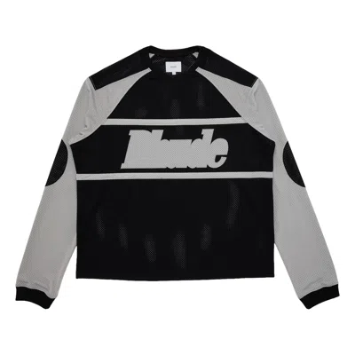 Pre-owned Rhude Mesh Moto Long-sleeve Shirt 'black/grey' | Men's Size M