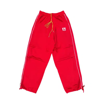 Pre-owned Rhude Mesh Piping Parachute Track Pant 'red/white' | Men's Size M