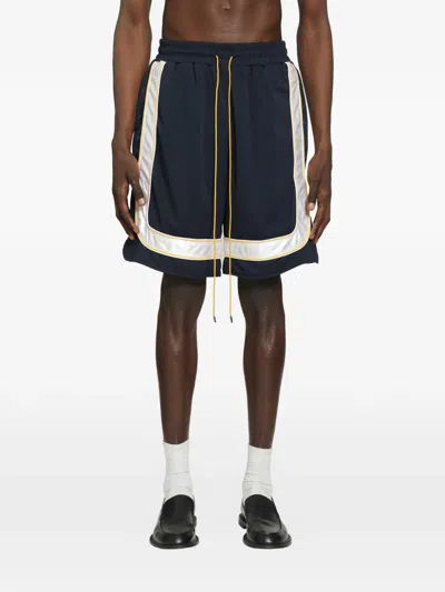 Rhude Mesh Piping Shorts In Black