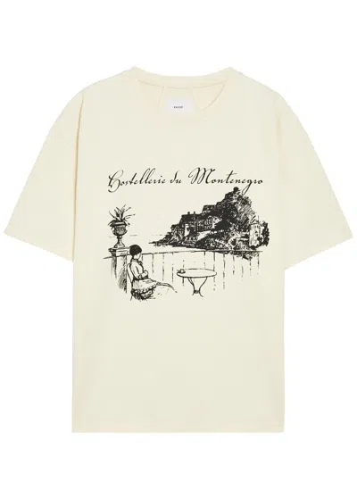 Rhude Montenegro Monda Printed Cotton T-shirt In White