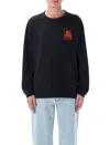 Rhude Black Moonlight Badge Ls T-shirt In Vintage Black