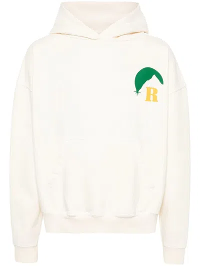 Rhude Moonlight Cotton Hoodie In Gray