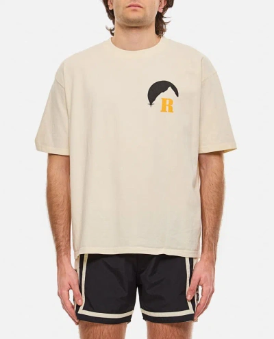 Rhude Moonlight Cotton T-shirt In Neutrals
