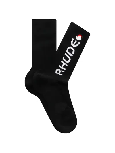 Rhude Moonlight Footy Socks In Black