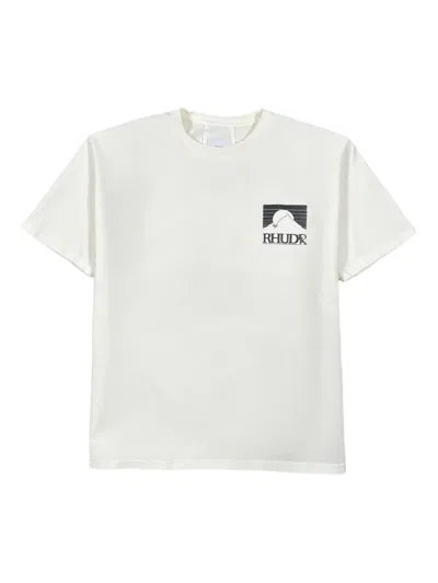Rhude Moonlight Graphic-print T-shirt In White