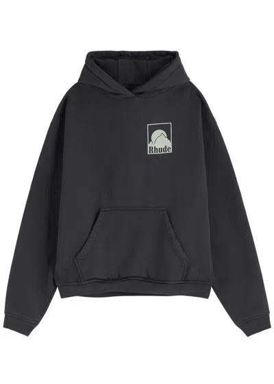 RHUDE RHUDE MOONLIGHT HOODED COTTON SWEATSHIRT