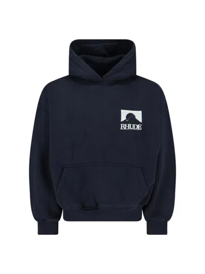 Rhude Moonlight Hoodie In Black