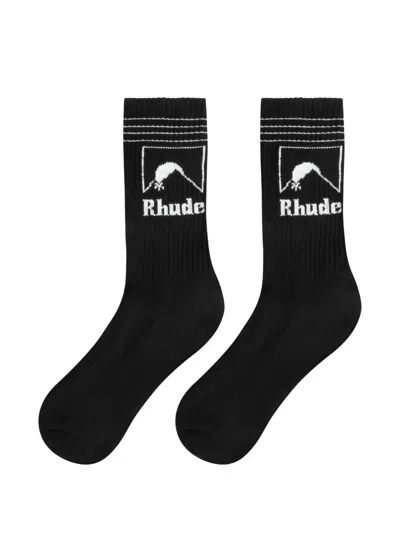 Rhude Moonlight Outline Socks In Black