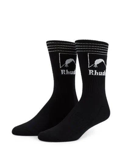 Rhude Moonlight Outline Socks In Black
