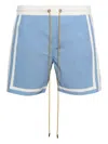 Rhude Moonlight Short Powder Blue And Off White In Blue