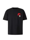 Rhude Graphic Print Crew Neck Short Sleeve T-shirt In Black