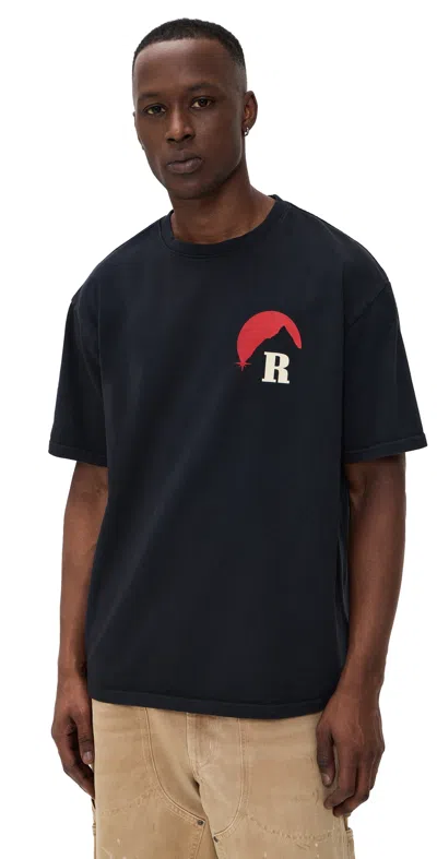 Rhude Moonlight Regatta Graphic Crewneck T-shirt In Black