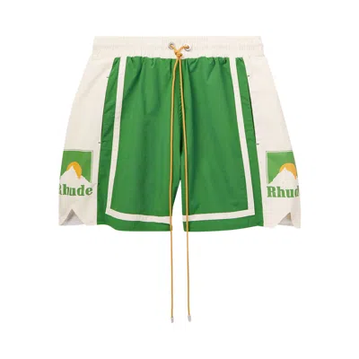 Pre-owned Rhude Moonlight Short 'green/ivory' | Men's Size S
