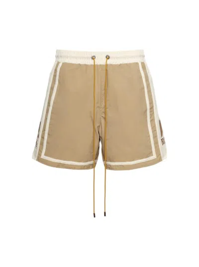 Rhude Moonlight Shorts Tan And Off White