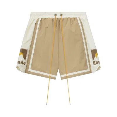 Pre-owned Rhude Moonlight Shorts 'tan/off White' | Men's Size Xxl