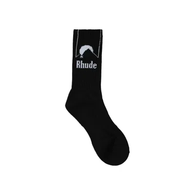 Pre-owned Rhude Moonlight Sock 'black/white' | Men's Size Onesize