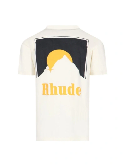 Rhude Moonlight T-shirt In Vtg White