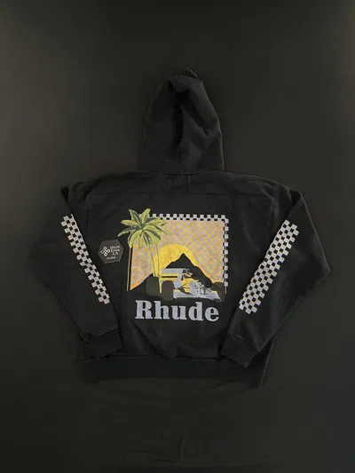 Pre-owned Rhude Moonlight Tropics Hoodie In Black