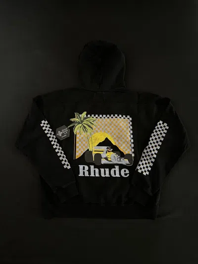 Pre-owned Rhude Moonlight Tropics Hoodie In Black