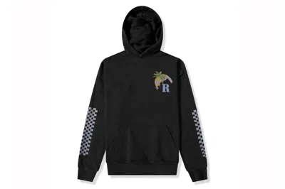 Pre-owned Rhude Moonlight Tropics Print Oversized Vintage Hoodie Black