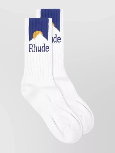 Rhude Versatile Athletic Leisure Sock In White